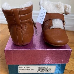 Coach Leather & Faux Shearling Urban Hiker booties
